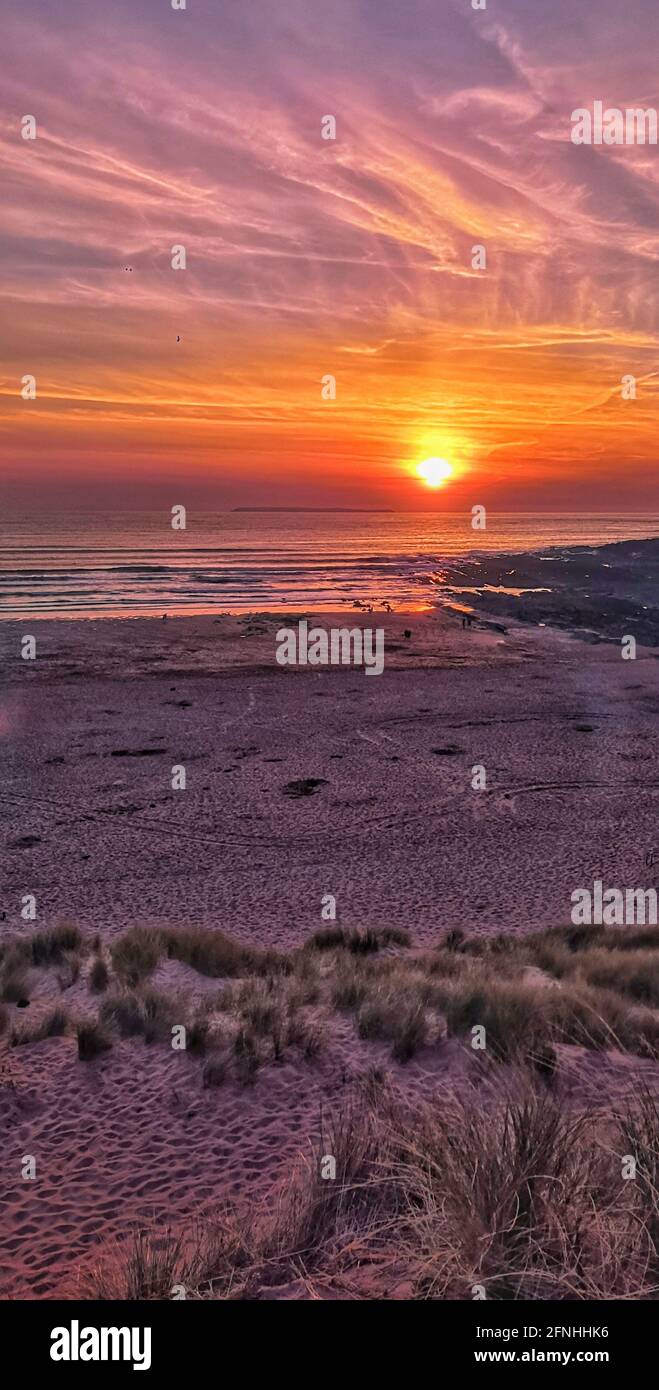 Staycation intorno a Croyde Bay, Devon, Regno Unito 2021 Foto Stock
