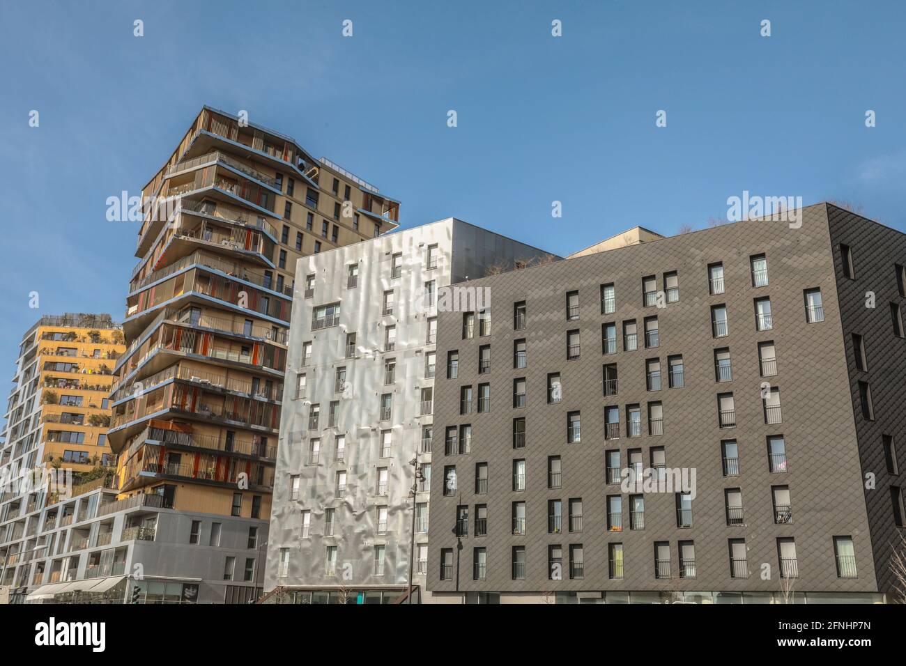 ALTI EDIFICI AD APPARTAMENTI I PARIS Foto Stock