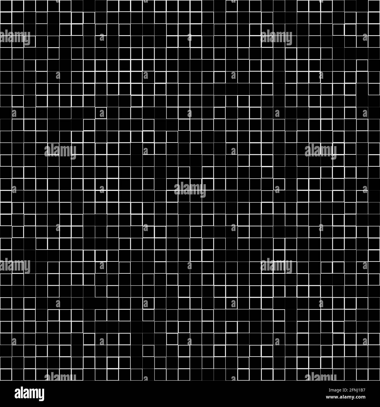 Motivo di tessere mosaico quadrate casuali in bianco e nero – illustrazione vettoriale di Stock, grafica clip-art Illustrazione Vettoriale