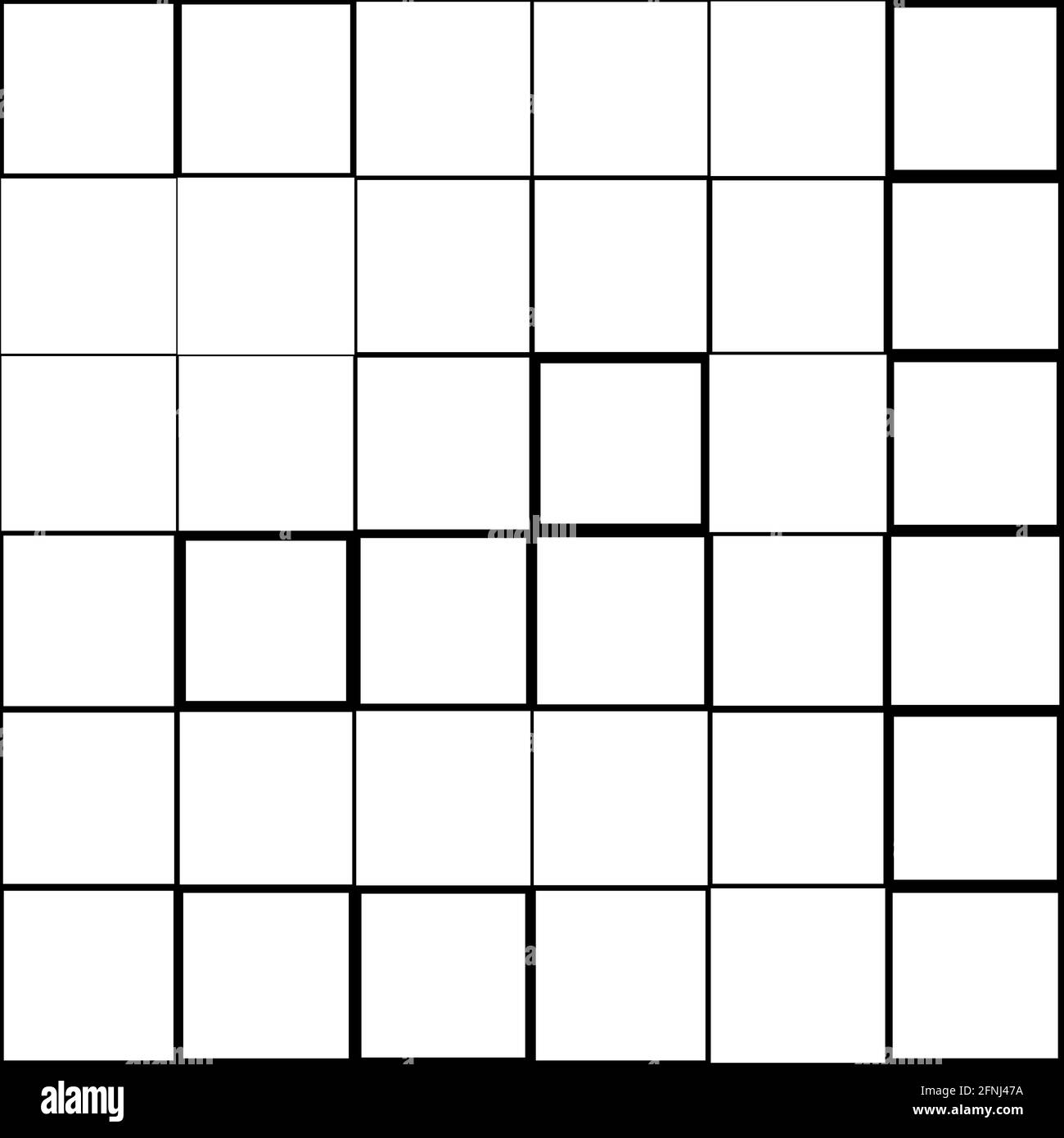 Motivo di tessere mosaico quadrate casuali in bianco e nero – illustrazione vettoriale di Stock, grafica clip-art Illustrazione Vettoriale