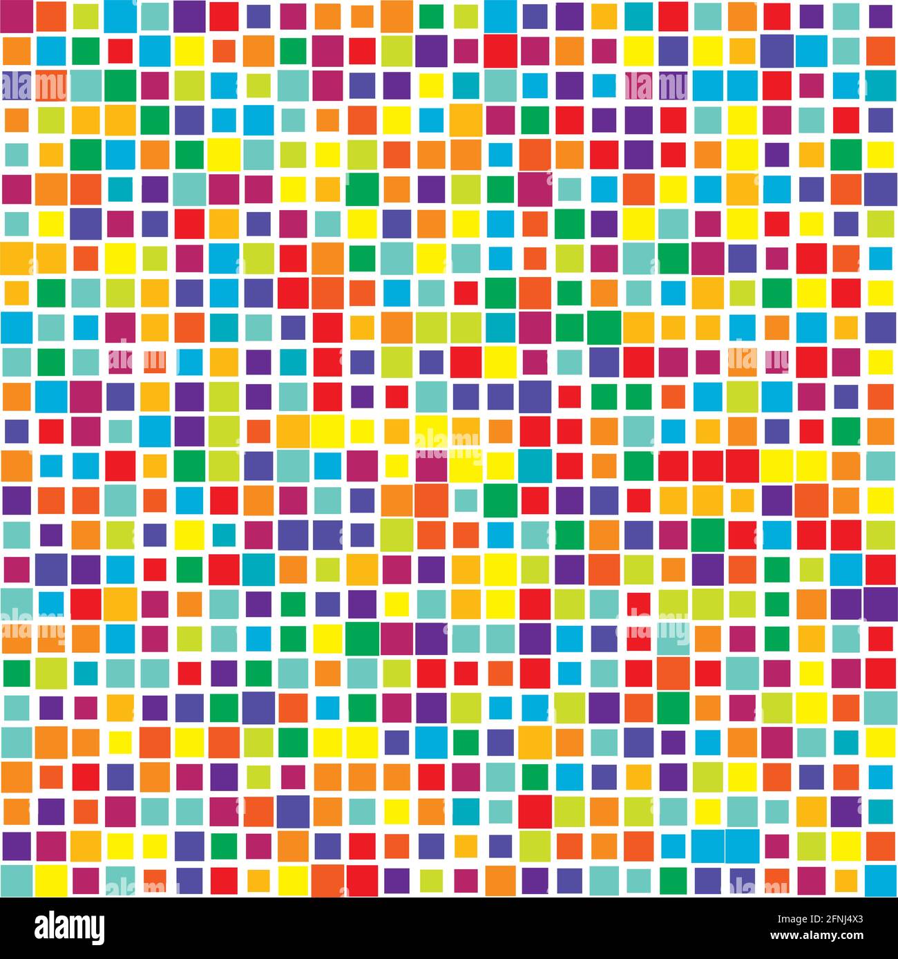 Colorati, vivaci, vivaci quadrati casuali mosaico motivi tessere motivo, sfondo, texture – Stock vettoriale illustrazione, clip-art grafica Illustrazione Vettoriale