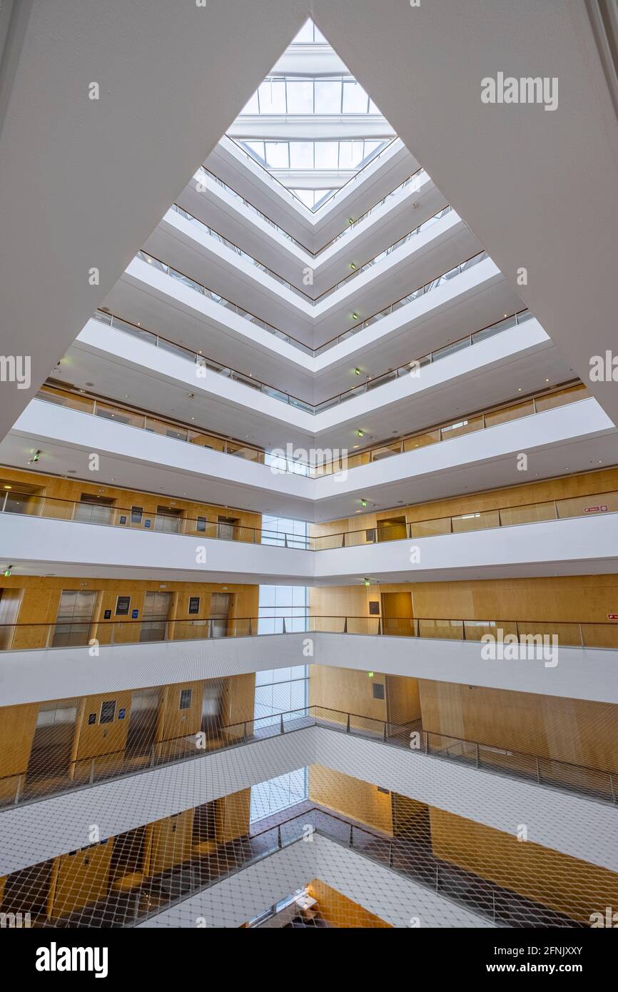 Interno del Clarion Hotel, aeroporto di Copenhagen Foto Stock