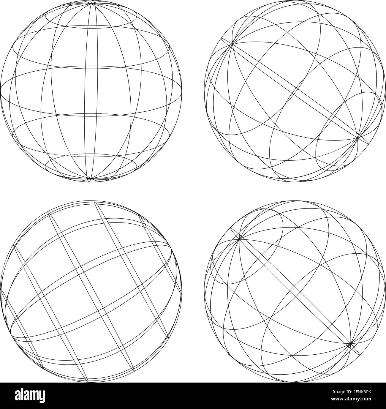 Sfera astratta 3D, globo, elemento di disegno orb – illustrazione vettoriale Stock, grafica clip-art Immagine e Vettoriale - Alamy
