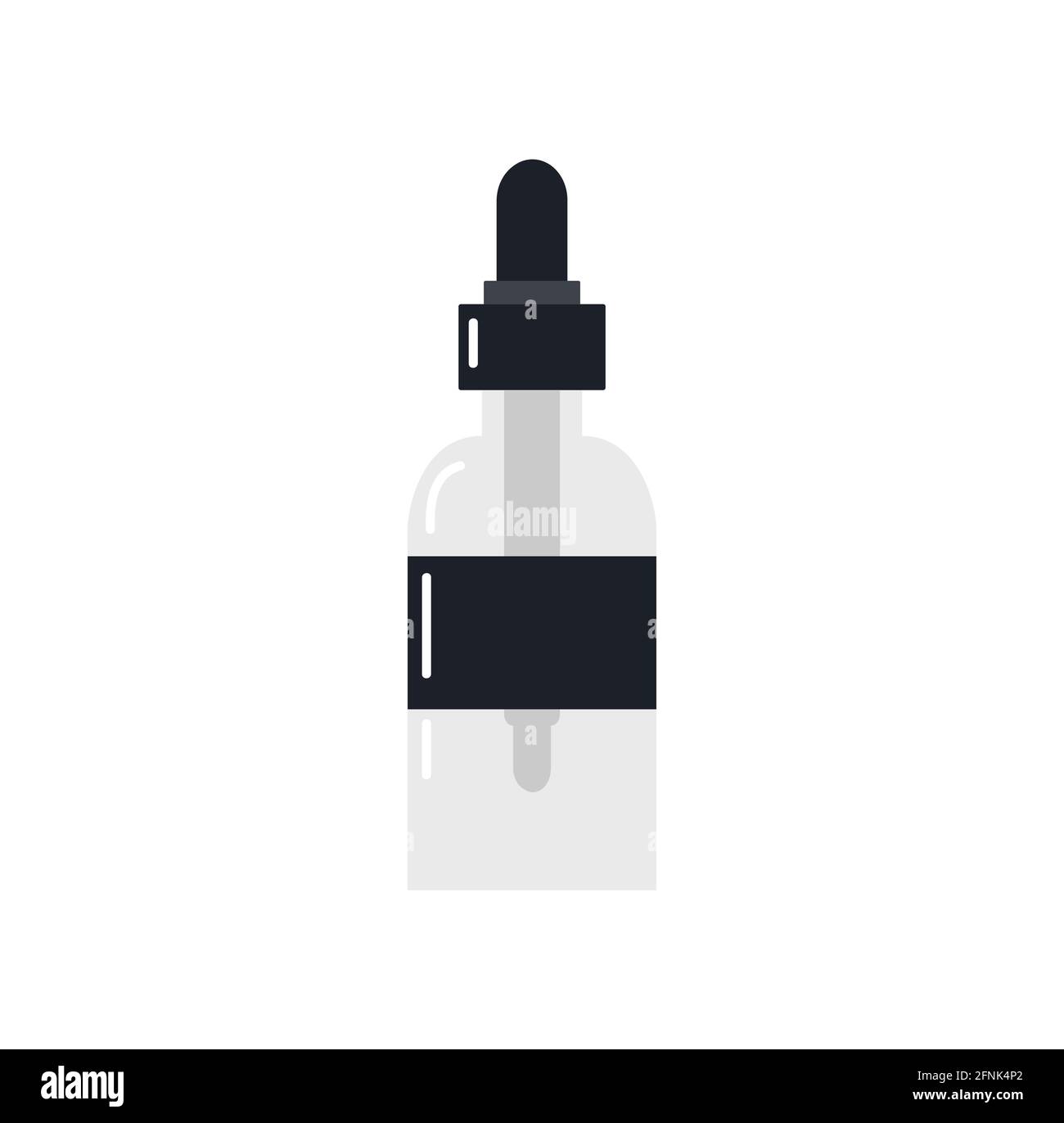 Flacone in vetro con pipetta. Illustrazione Vettoriale