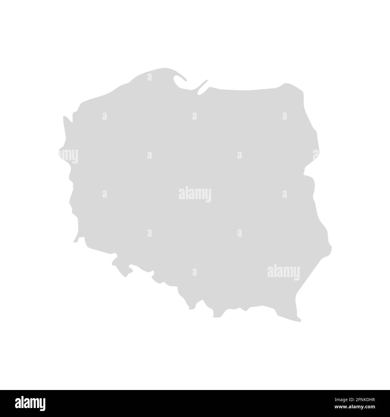 Forma della mappa vettoriale del paese della Polonia. Cracovia europa Polonia regione mappa del mondo Illustrazione Vettoriale