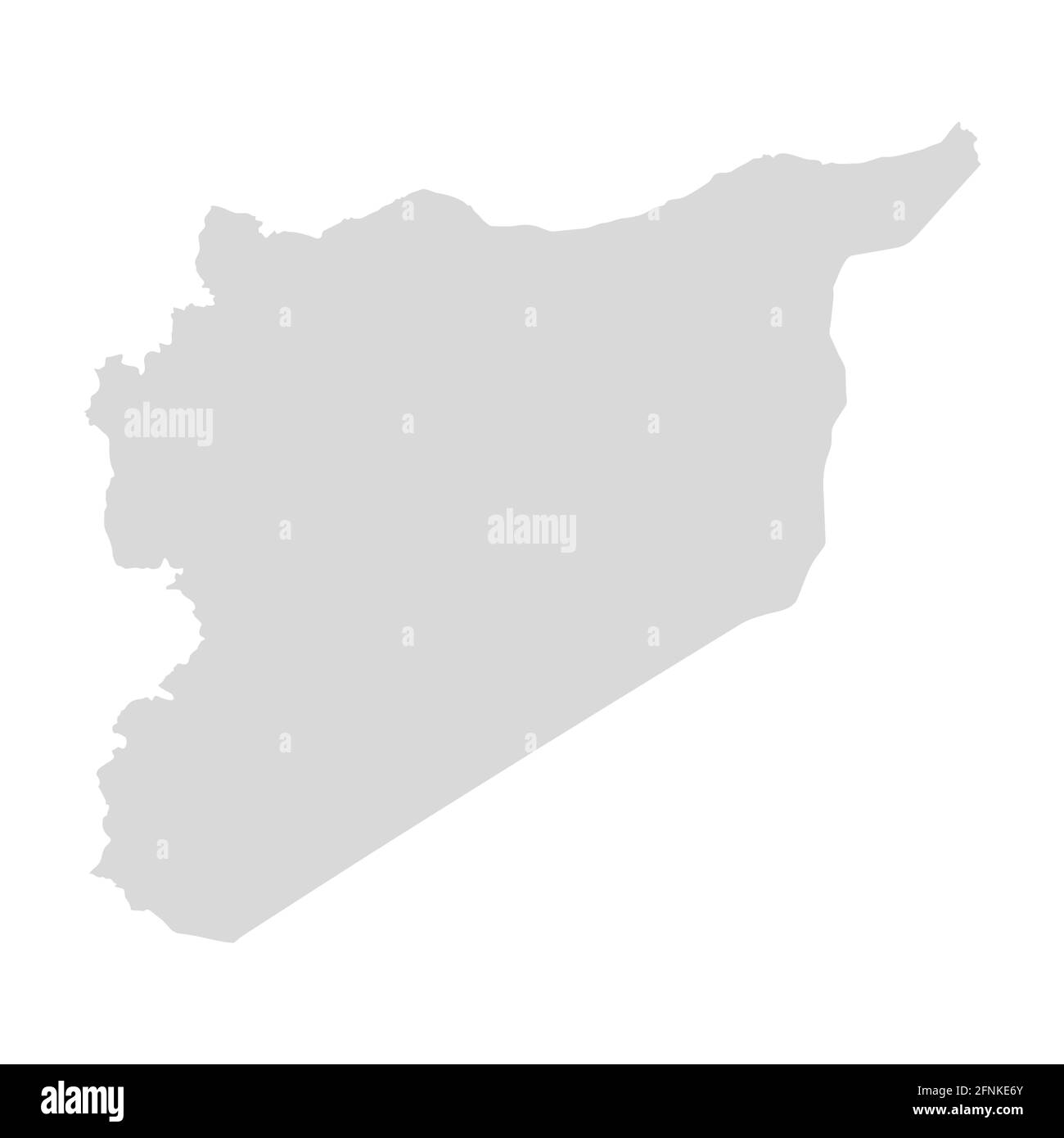 Mappa vettoriale della Siria. Icona della mappa del mondo siriano Illustrazione Vettoriale