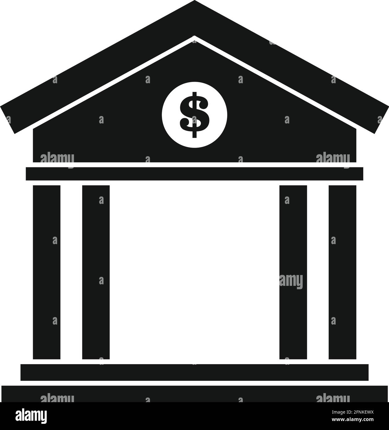 Icona della banca, stile semplice Illustrazione Vettoriale