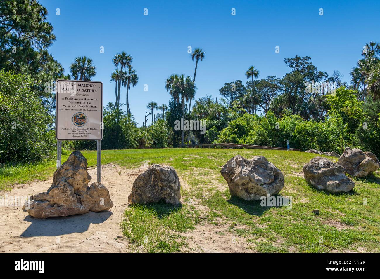 Gary Maidhof camminare per la natura - Crystal River, Florida, Stati Uniti Foto Stock