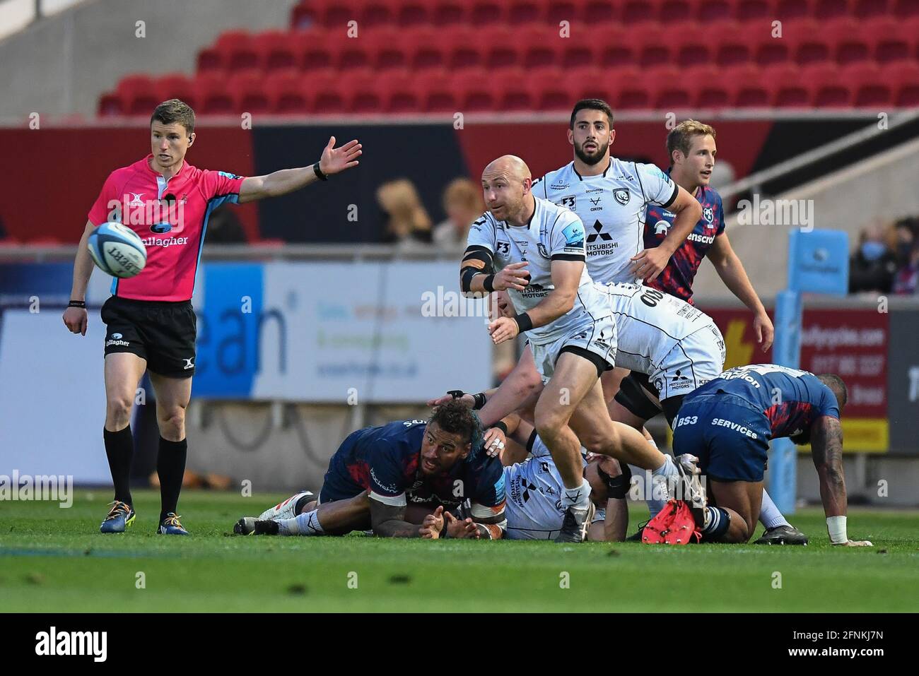 Willi Heinz di Gloucester Rugby in azione durante il gioco Foto Stock