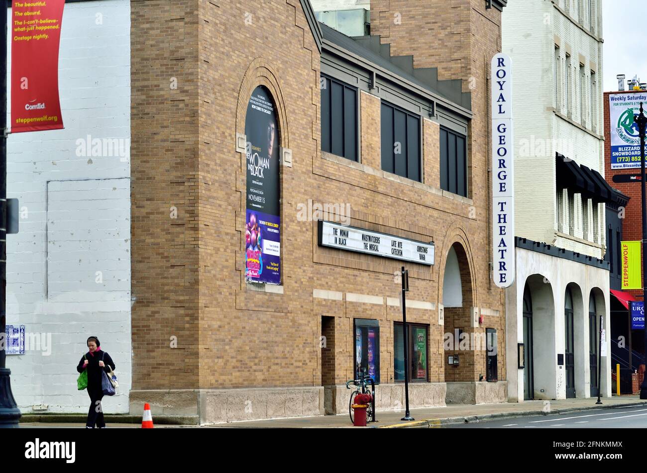 Chicago, Illinois, Stati Uniti. Il Royal George Theatre è un tradizionale teatro di medie dimensioni situato nel quartiere di Lincoln Park. Foto Stock