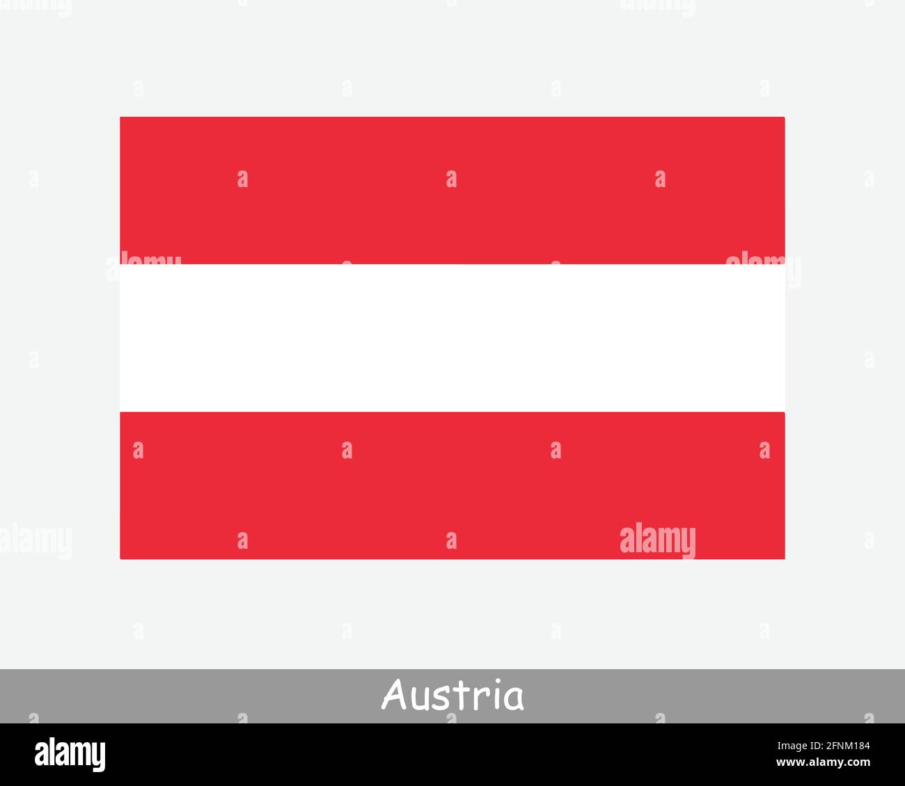 Bandiera nazionale dell'Austria. Bandiera austriaca. Bandiera dettagliata della Repubblica d'Austria. File di taglio dell'illustrazione del vettore EPS Illustrazione Vettoriale