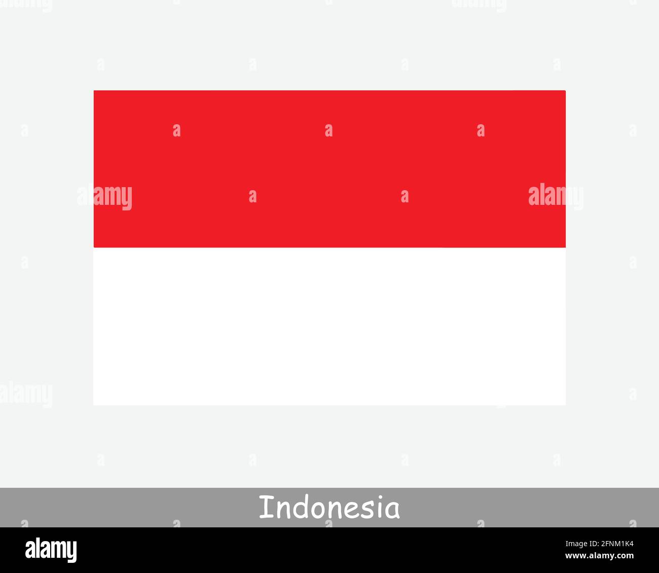 Bandiera nazionale dell'Indonesia. Bandiera indonesiana. Bandiera dettagliata della Repubblica di Indonesia. File di taglio dell'illustrazione del vettore EPS Illustrazione Vettoriale