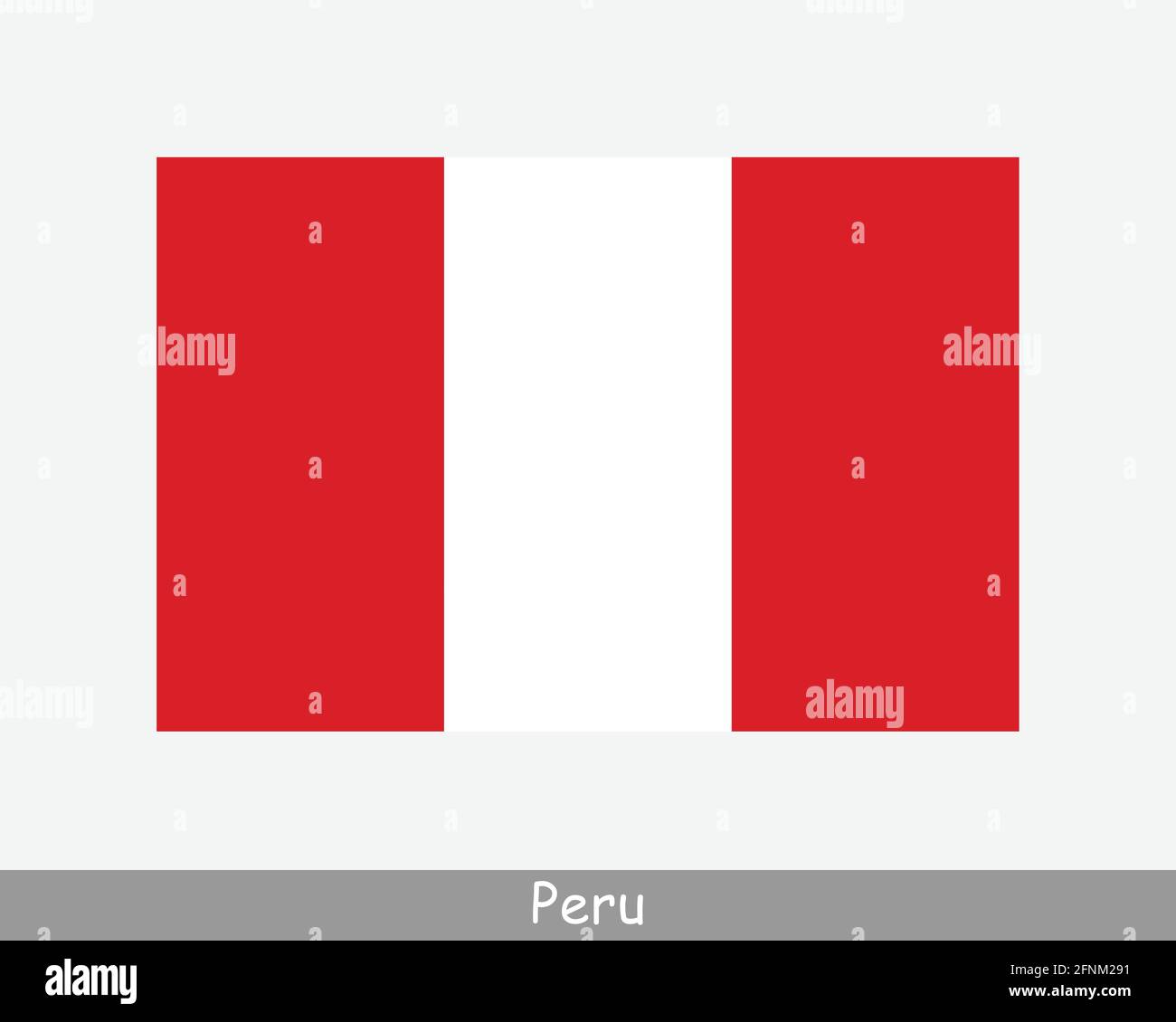 Bandiera Nazionale del Perù. Bandiera del paese peruviano. Repubblica del Perù Banner dettagliato. File di taglio dell'illustrazione del vettore EPS Illustrazione Vettoriale