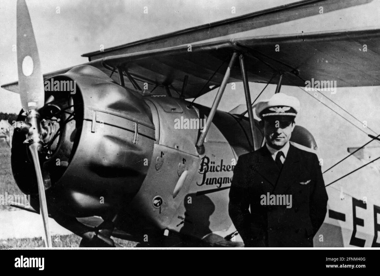 Hagenburg, otto Heinrich conte di, 13.10.1901 - 21.12.1993, aviatore tedesco, ESCLUSIVAMENTE EDITORIALE Foto Stock