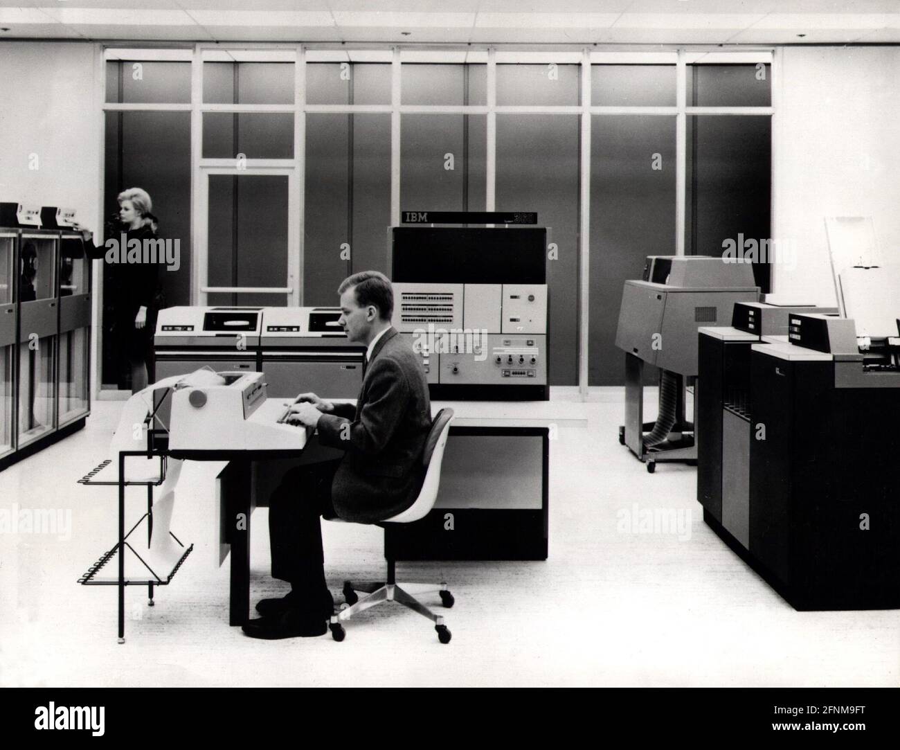 Technics, Office, computing, IBM System / 360, 1960s, ADDITIONAL-RIGHTS-CLEARANCE-INFO-NOT-AVAILABLE Foto Stock