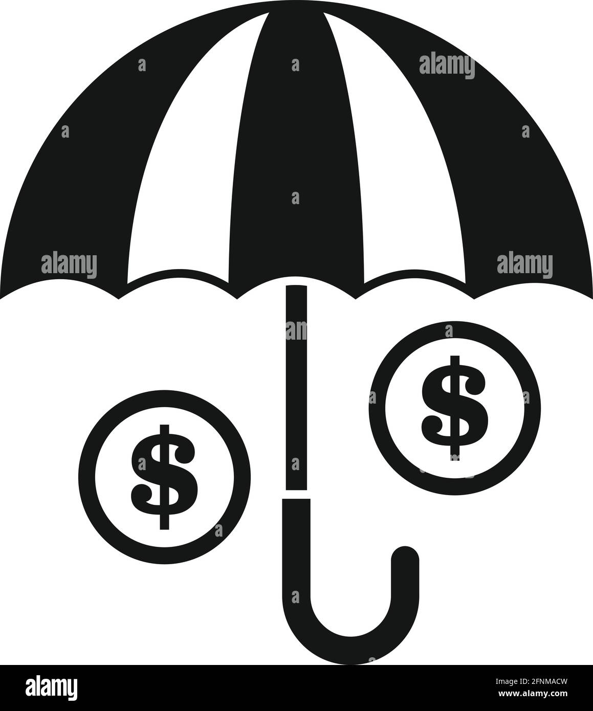 Icona di protezione del profitto di pensione, stile semplice Illustrazione Vettoriale