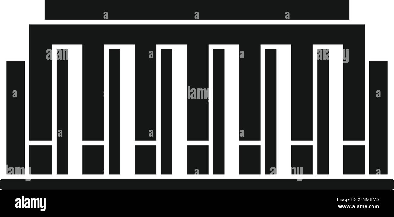 Icona della costruzione del Parlamento, stile semplice Illustrazione Vettoriale
