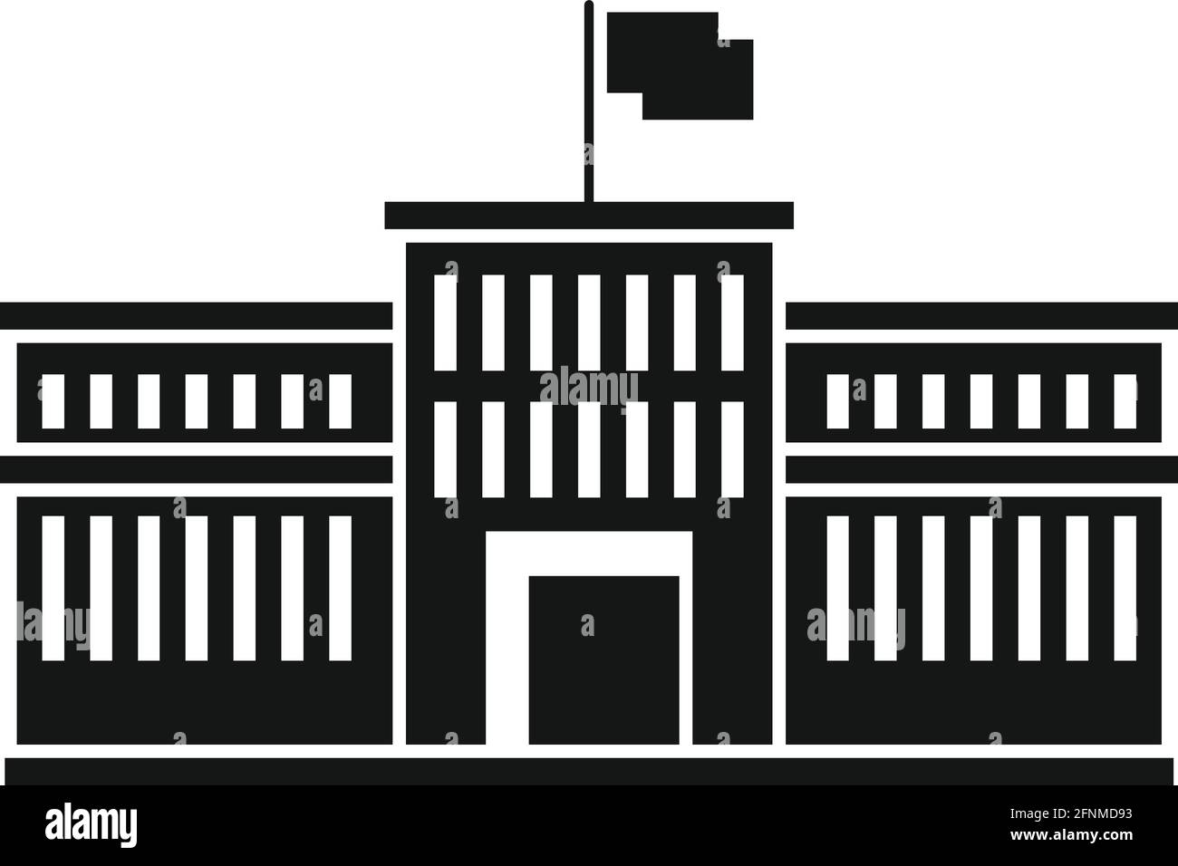 Icona del parlamento della città, stile semplice Illustrazione Vettoriale