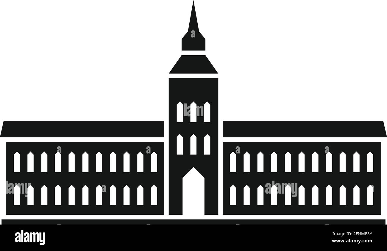 Icona del Parlamento del Campidoglio, stile semplice Illustrazione Vettoriale