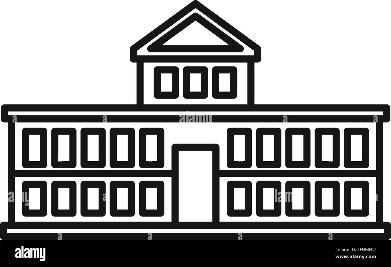 Icona dell'attrazione del Parlamento, stile del contorno Illustrazione Vettoriale