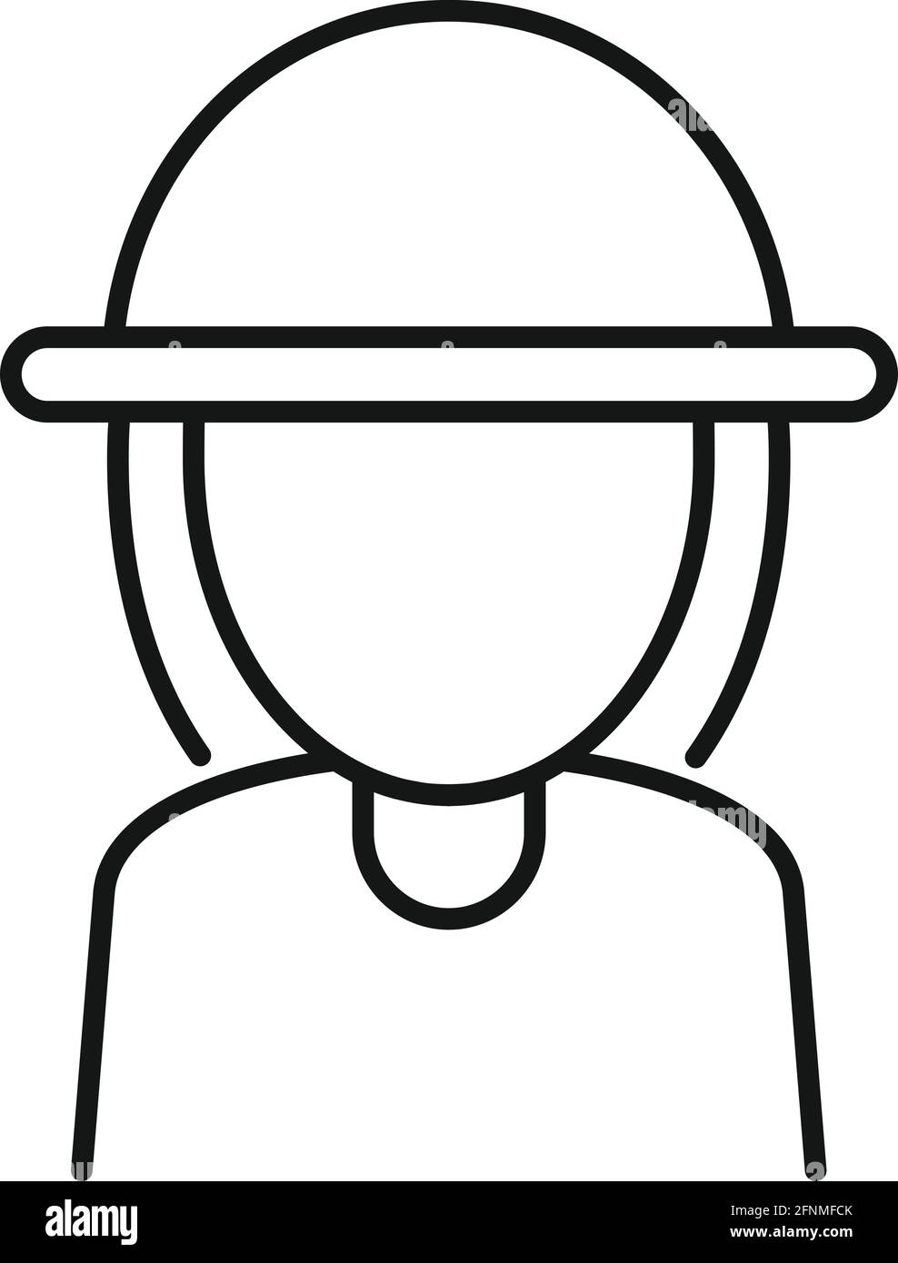 Safari icona turistica, stile profilo Illustrazione Vettoriale