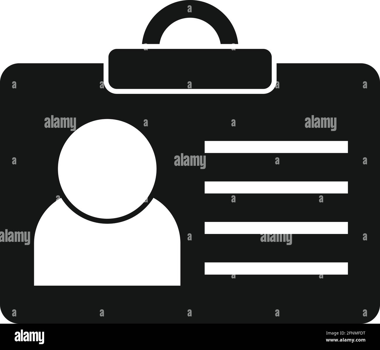 Icona della scheda id di sicurezza, stile semplice Illustrazione Vettoriale