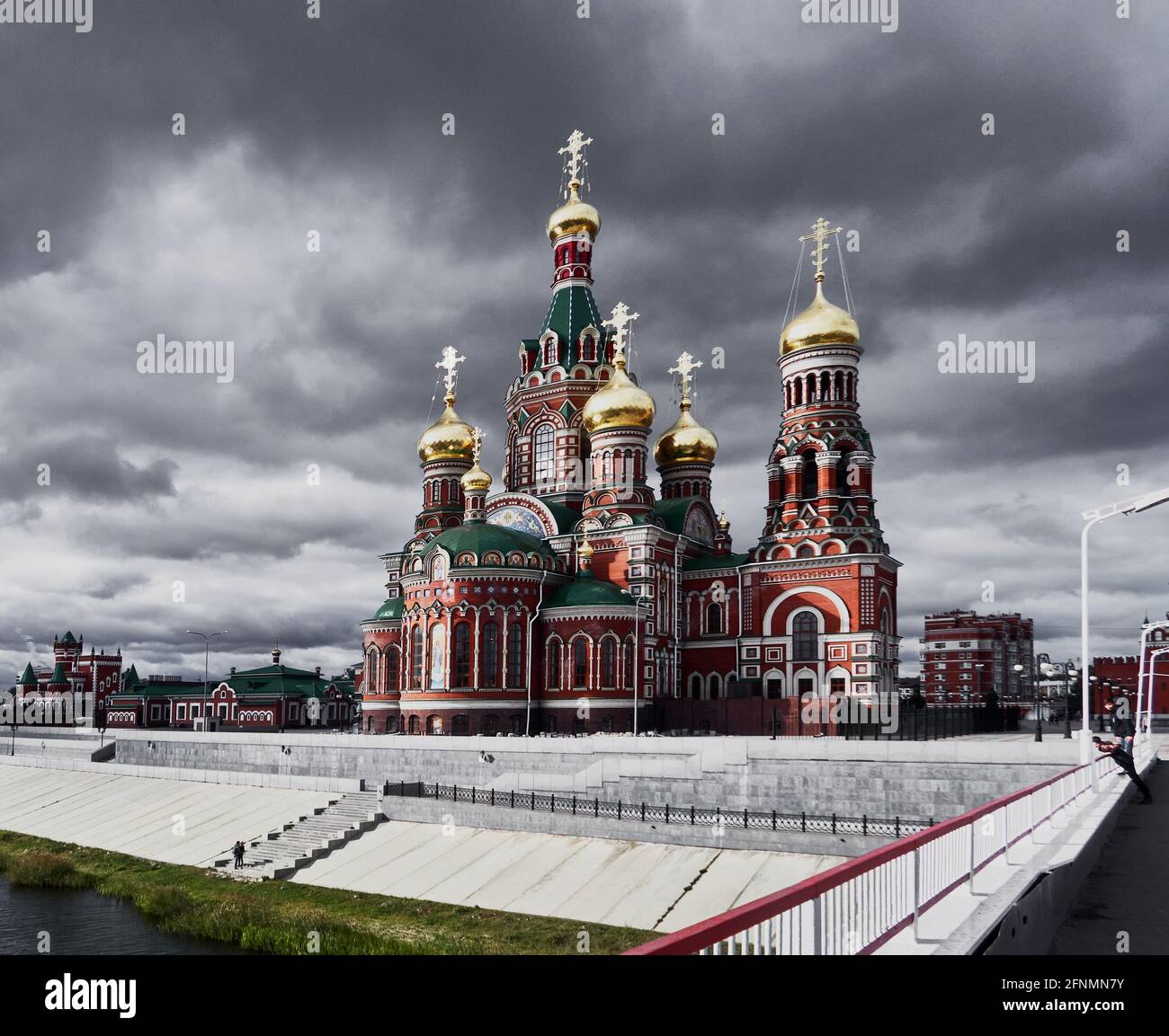 Russia; Europa; Yoshkar-ola; città; Mari El; Oblast; la caratteristica principale del centro della città è l'abbondanza di copie di famosi monumenti architettonici. Foto Stock