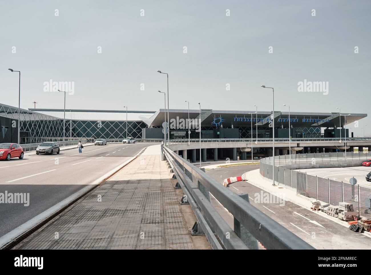 Il nuovo terminal dell'aeroporto di Salonicco Makedonia Foto Stock