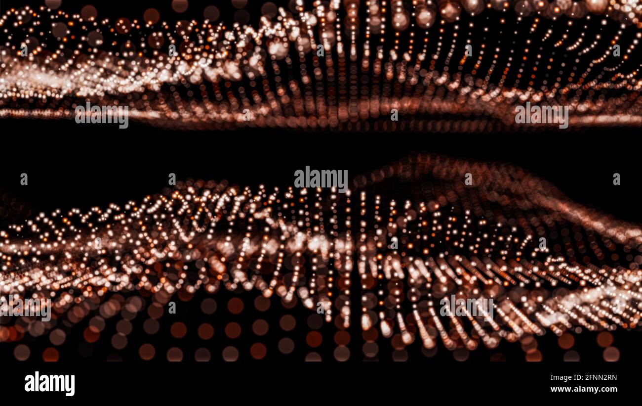 Abstract particelle con la profondità di campo Foto Stock