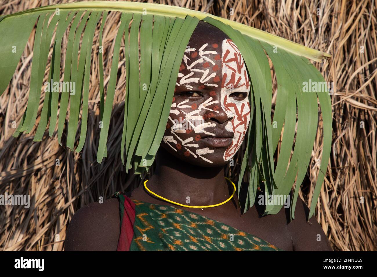 Ogni casa di proprietà dei Suri è gestita da una donna sposata. ETIOPIA: Un fotografo BRITANNICO ha catturato splendide immagini della tribù dei Suri che ador Foto Stock