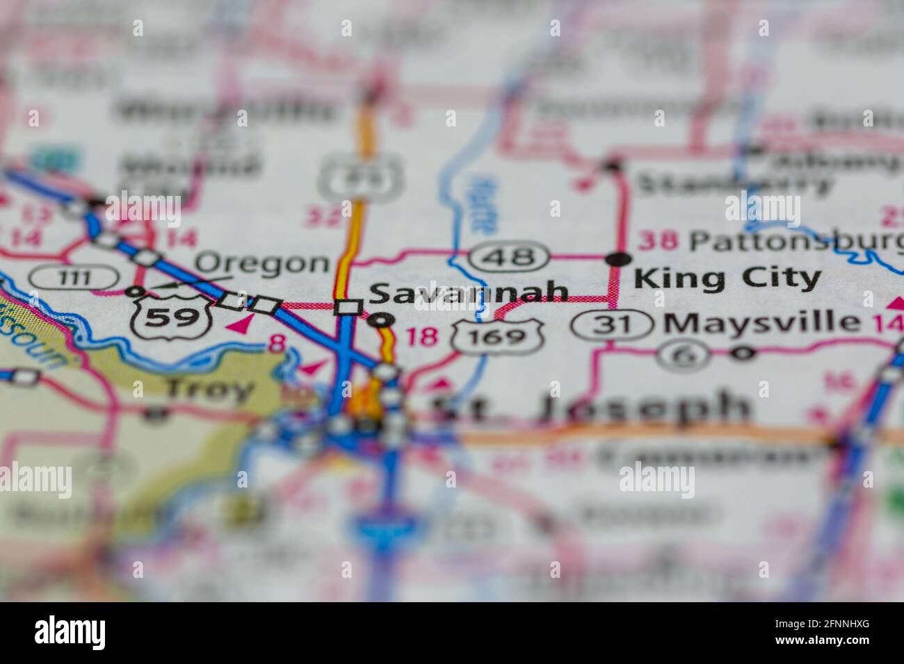 Mappa della savana nel missouri immagini e fotografie stock ad alta