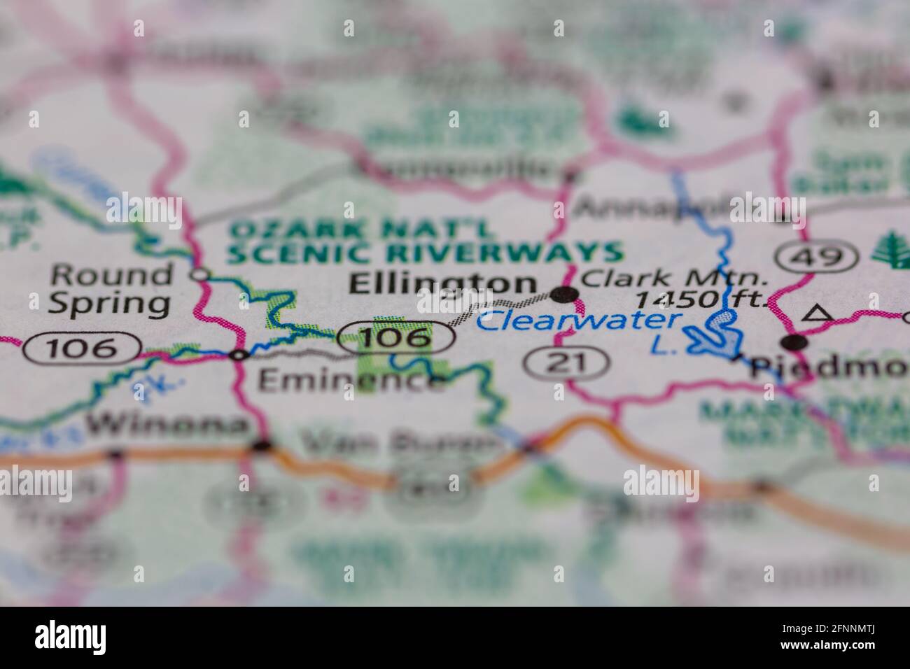Ellington missouri su una mappa immagini e fotografie stock ad alta risoluzione Alamy