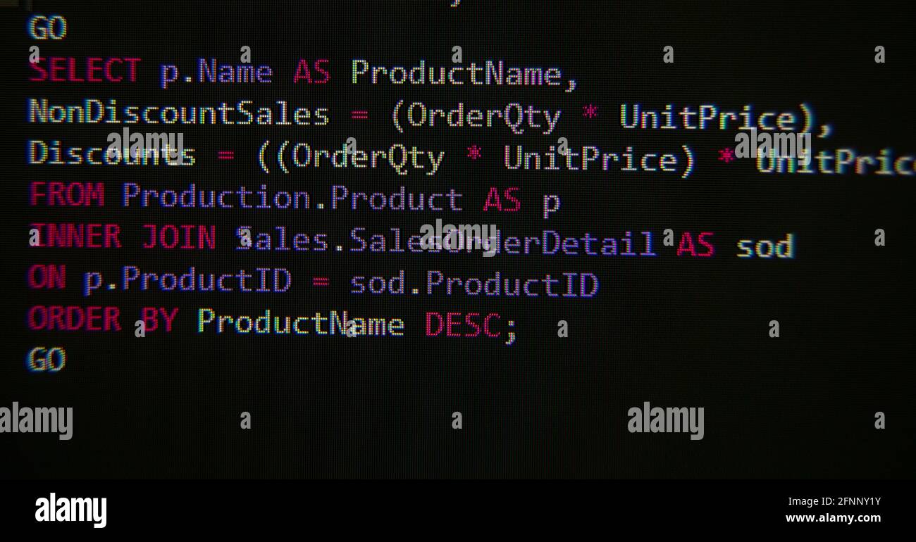 Codice sql immagini e fotografie stock ad alta risoluzione - Alamy