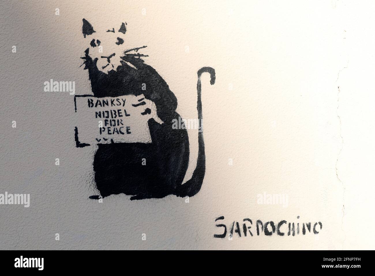 Arte Murale a Cagliari, Sardegna, Italia Foto Stock
