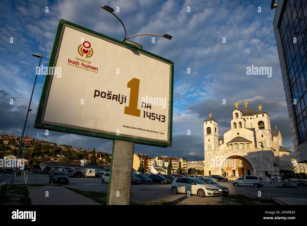 Ad e Cattedrale ortodossa di Podgorica, Montenegro Foto Stock