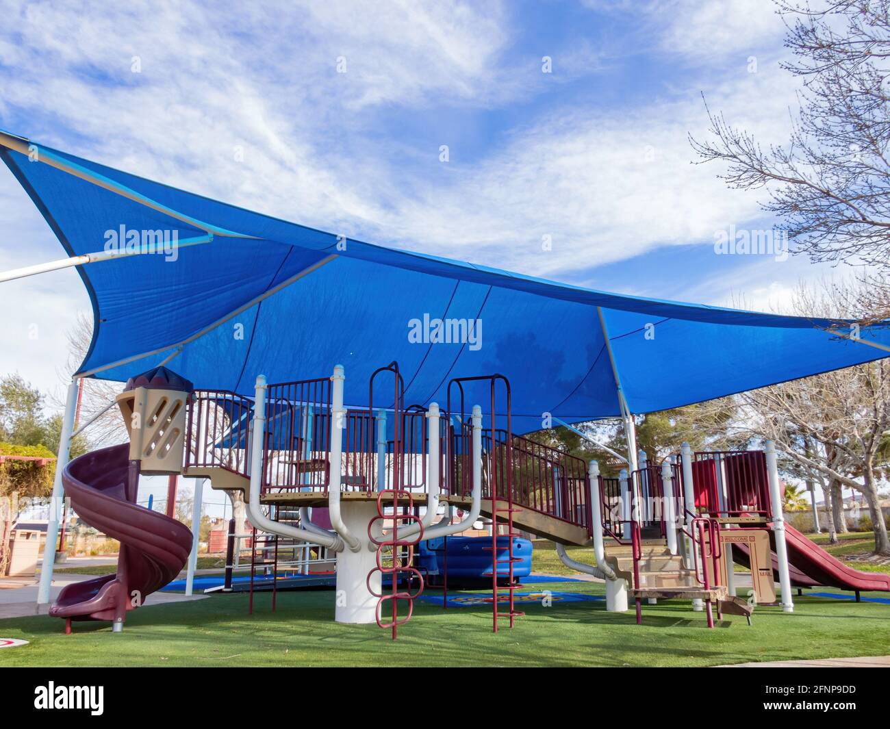 Vista soleggiata dell'Hayley Hendricks Park a Henderson, Nevada Foto Stock