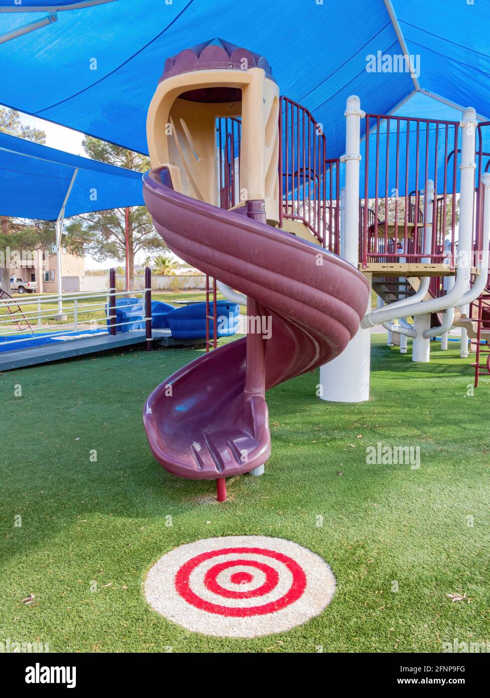 Vista soleggiata dell'Hayley Hendricks Park a Henderson, Nevada Foto Stock