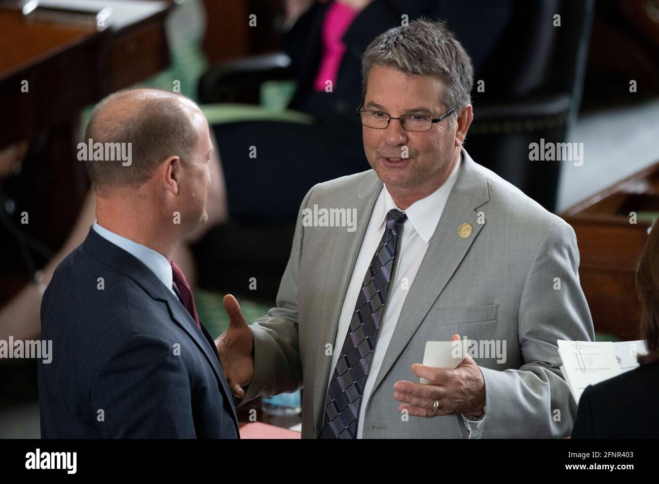 Azione del Senato del Texas martedì 18 maggio 2021 mostrando il Sen. Charles Perry-R-Lubbock. Foto Stock