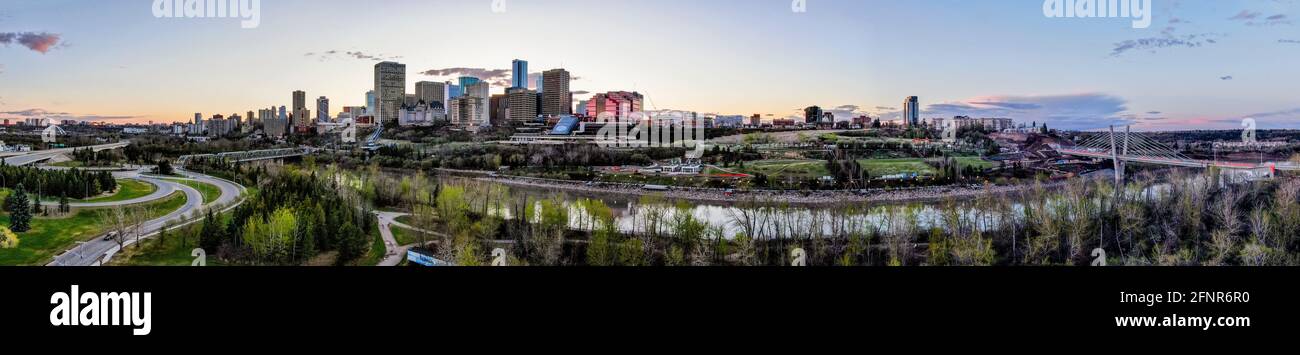 Panorama dello skyline di Edmonton Foto Stock