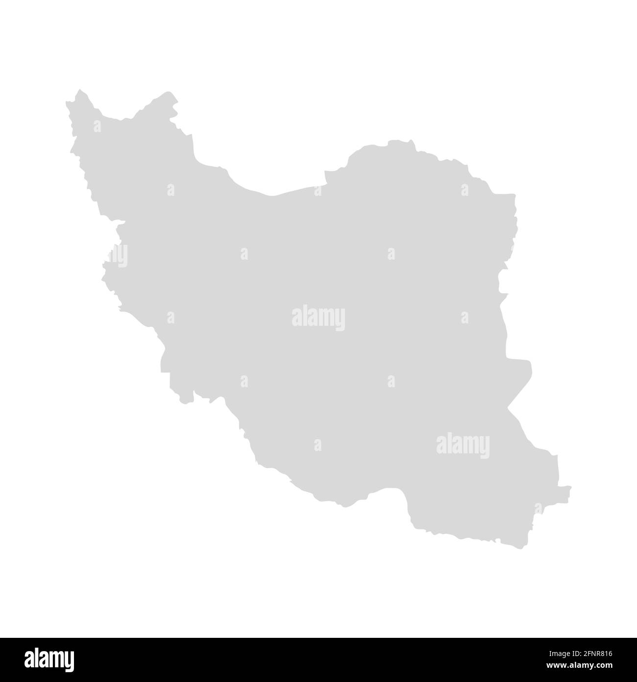 Mappa vettoriale iran caspio. Mappa della repubblica dell'Iran arabo medio-orientale Illustrazione Vettoriale