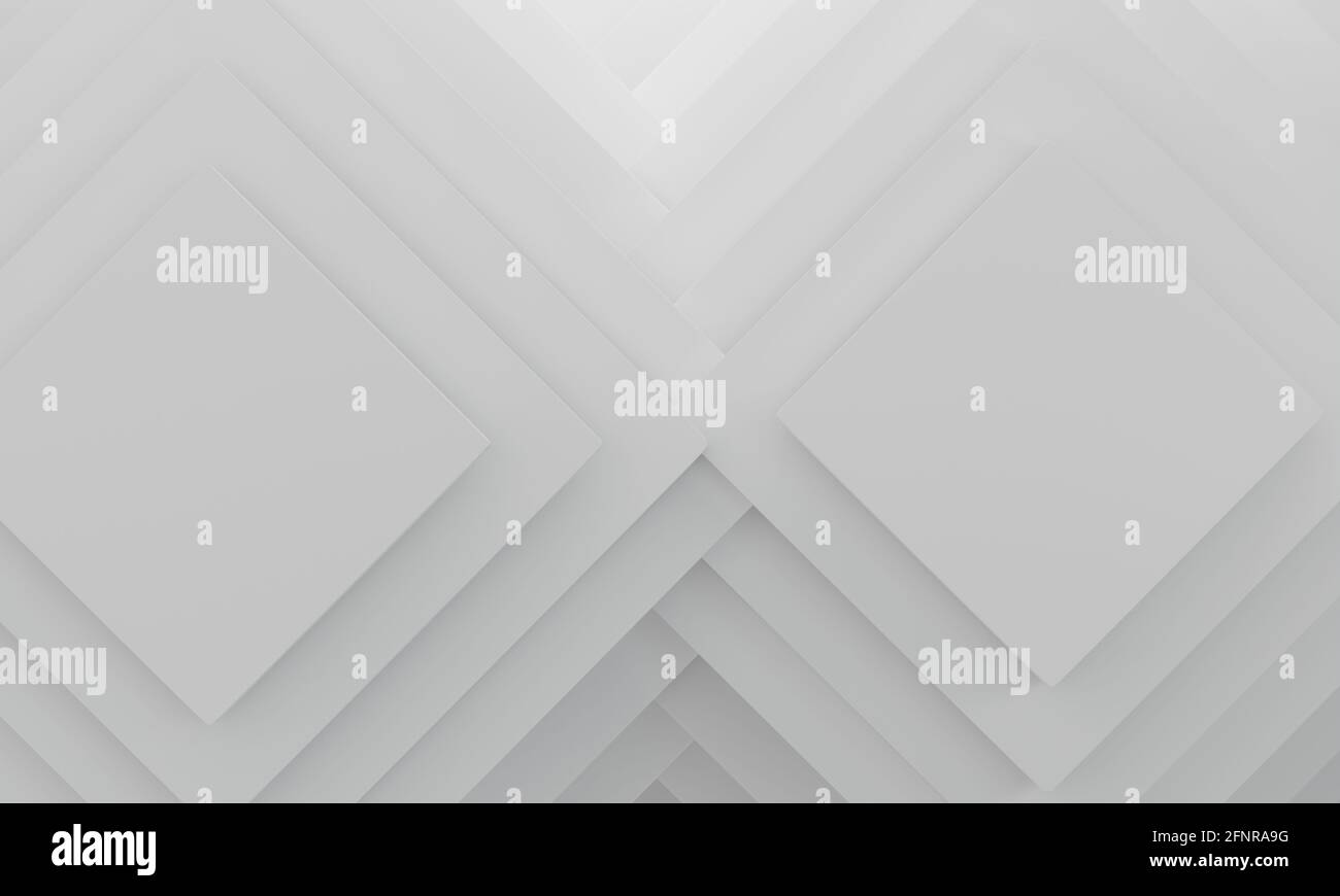 Sfondo geometrico astratto di colore bianco texture. rendering 3d. Foto Stock