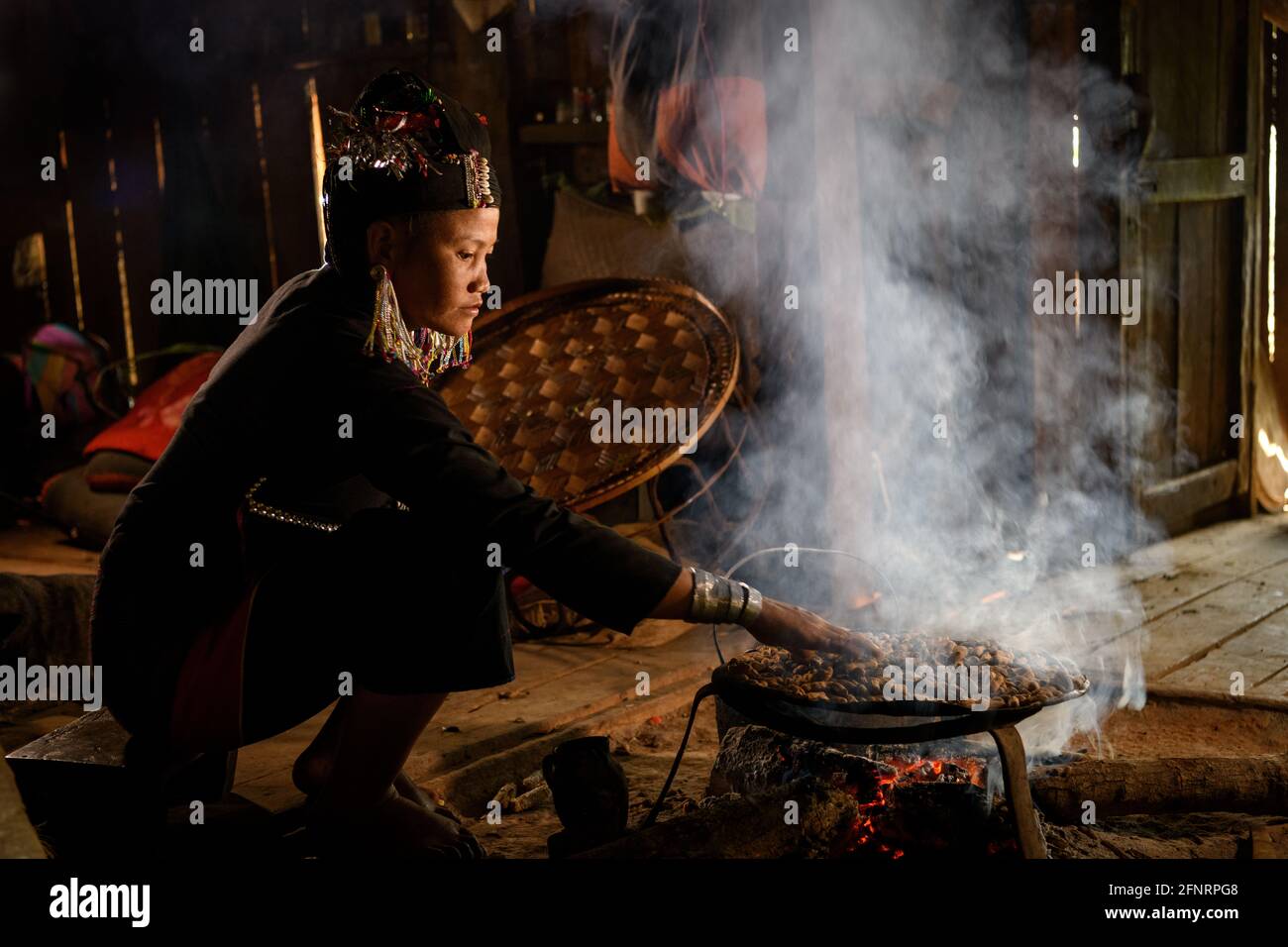 Tribù Ann Eng, Myanmar Foto Stock
