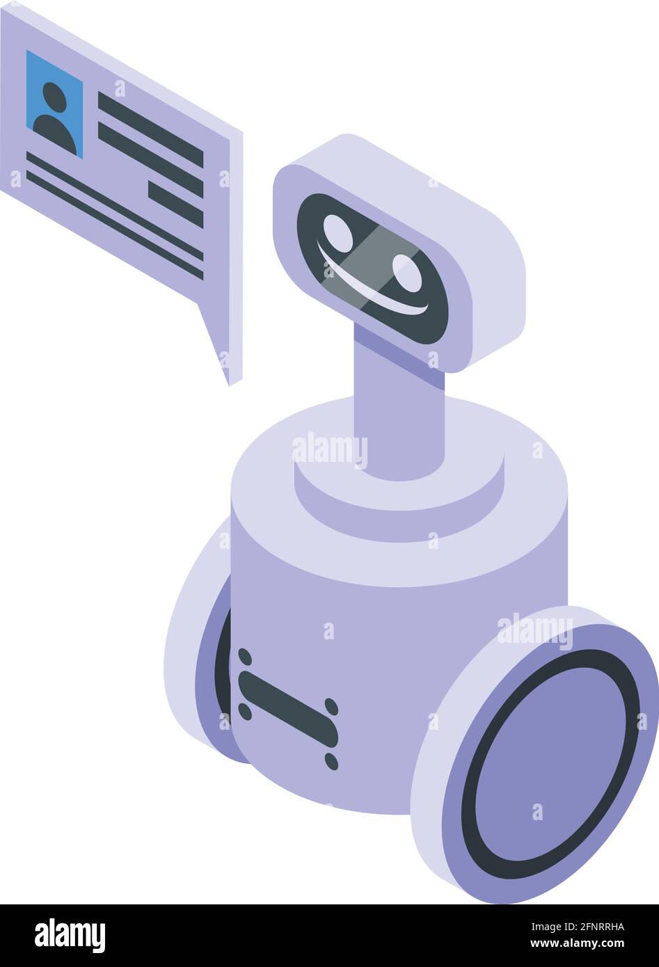 Icona della scheda elettronica del paziente del robot. Isometrica dell'icona vettoriale della scheda paziente elettronica del robot per la progettazione del web isolata su sfondo bianco Illustrazione Vettoriale