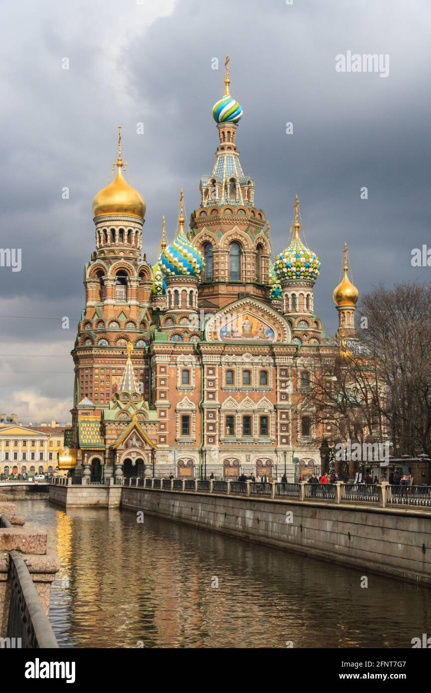 Chiesa del Salvatore sul Sangue versato, San Pietroburgo, Russia Foto Stock