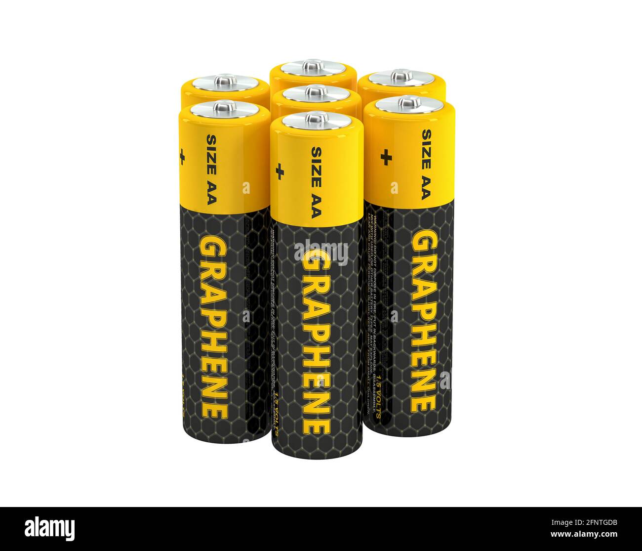 Batterie generiche in grafene. Rendering 3D Foto Stock