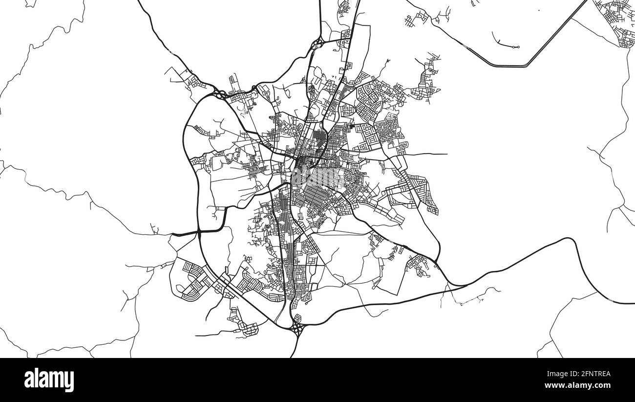 Mappa urbana vettoriale di Ta'if, Arabia Saudita, Medio Oriente Illustrazione Vettoriale