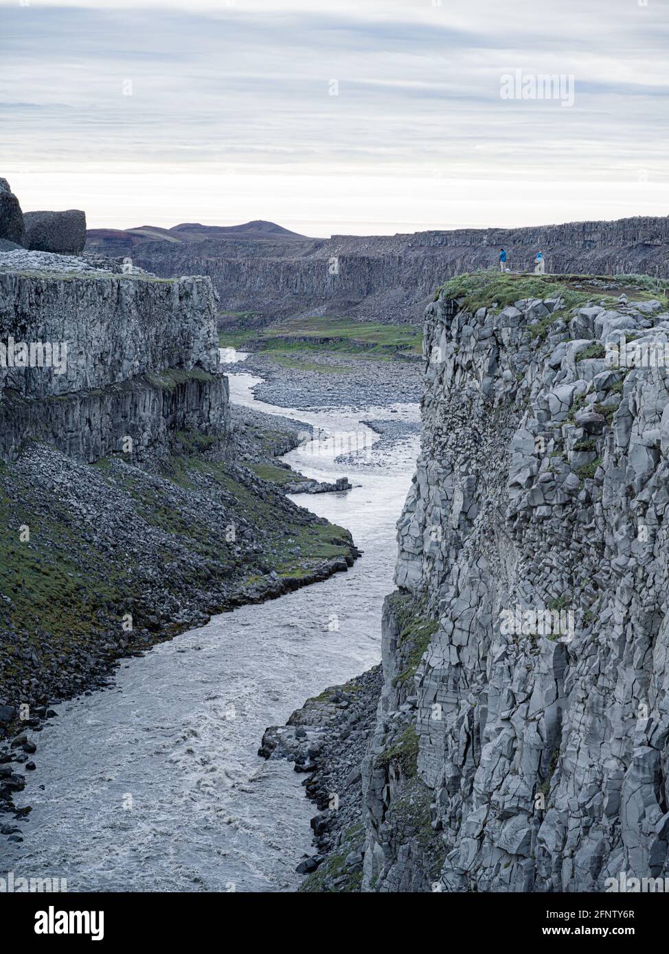 Cascata di Dettifoss, Islanda del Nord Foto Stock