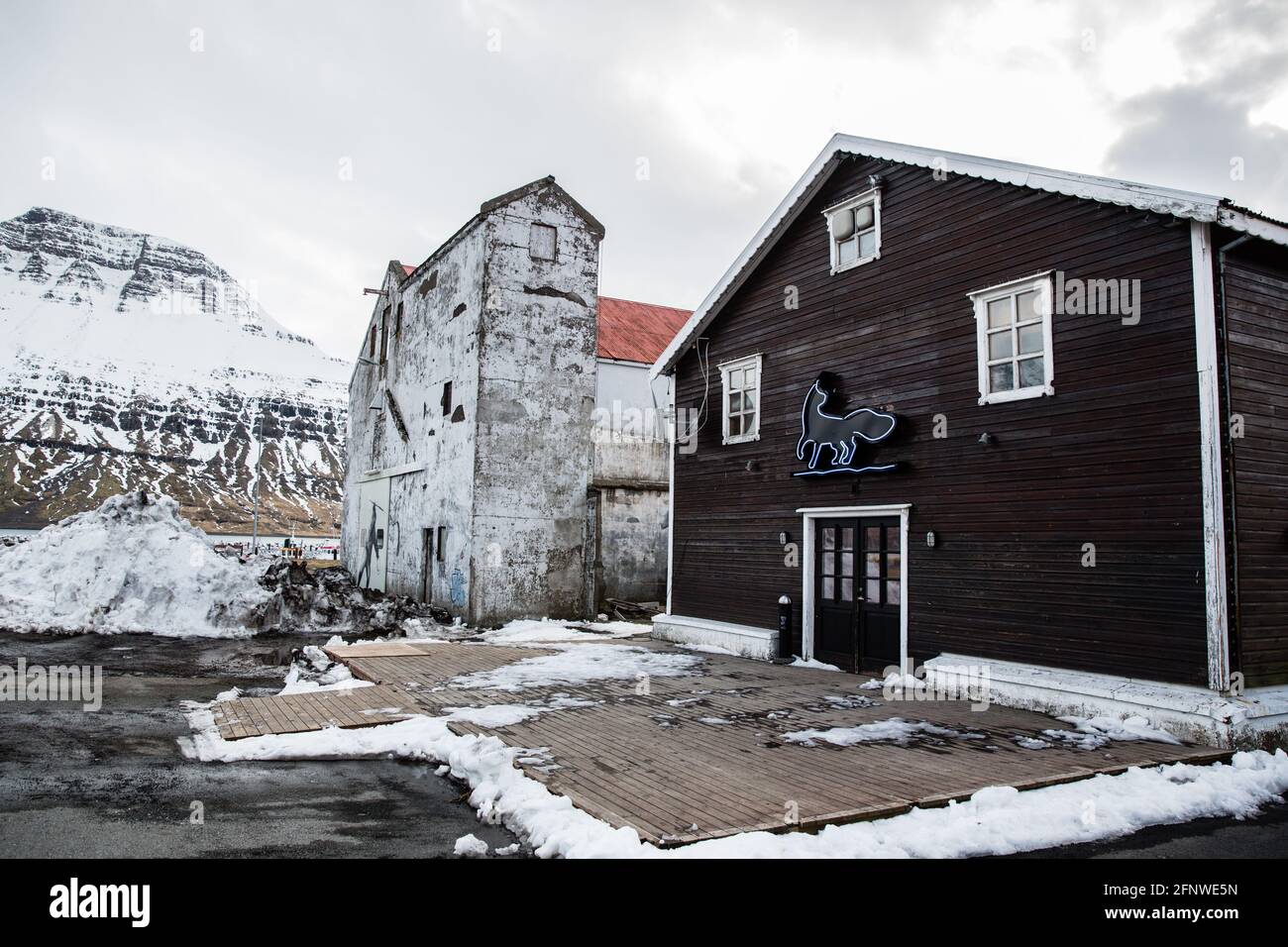 Reydarfjordur, Islanda - location delle riprese per la serie TV Fortitude, Foto Stock