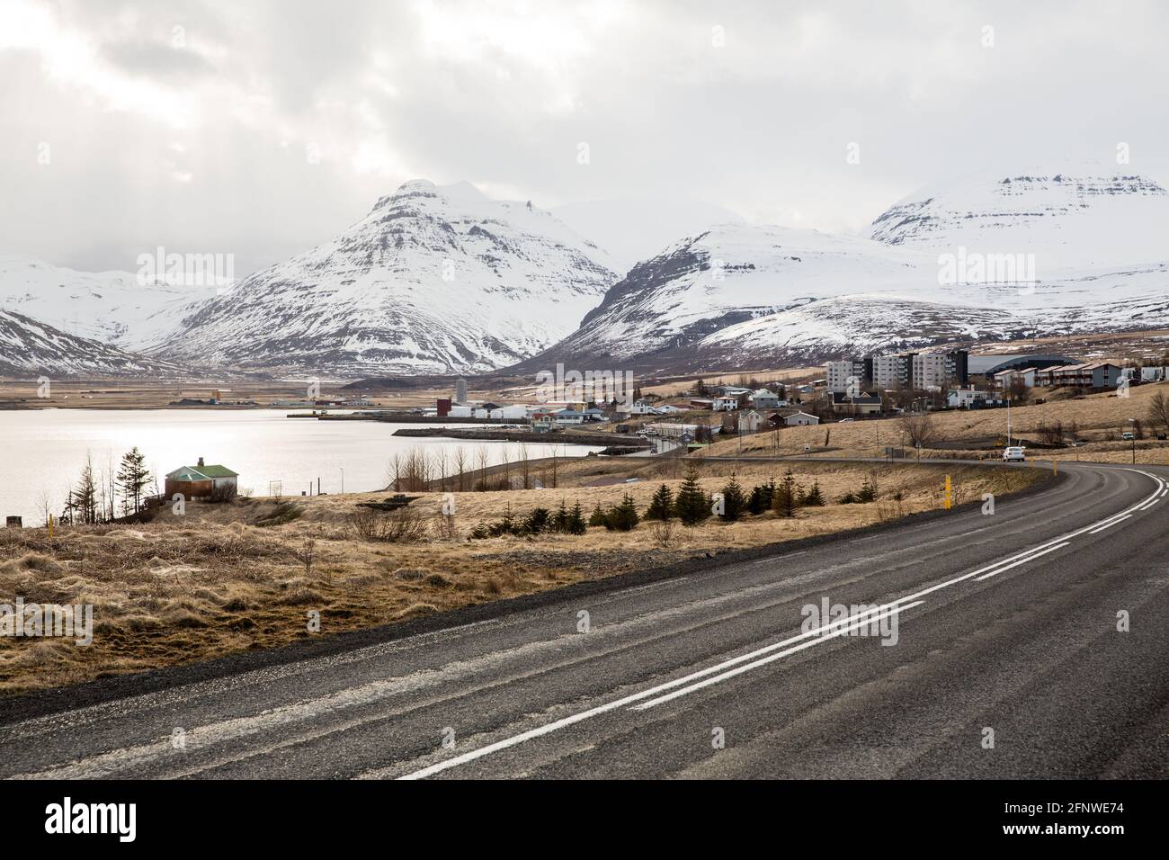 Reydarfjordur, Islanda - location delle riprese per la serie TV Fortitude, Foto Stock