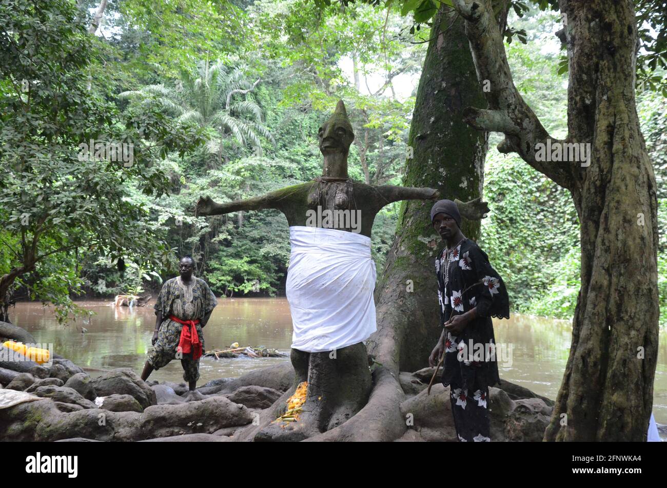 Osun Osogbo: La statua della Dea Osun. Foto Stock